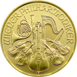 1/10 oz Wiener Philharmoniker 2022 Münze Österreich zlatá mince