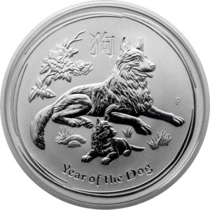 1/2 oz Lunar Year of The Dog 2018 Perth Mint stříbrná mince