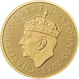 1/4 oz Britannia Charles III 2023 Korunovace Royal Mint zlatá mince