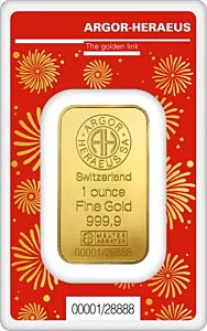31,1 g (1 oz) Argor Heraeus | rok Draka | zlatý investiční slitek 999.9