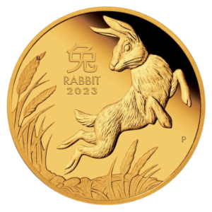 1 oz  Lunární série III rok Zajíce 2023 Perth Mint zlatá mince