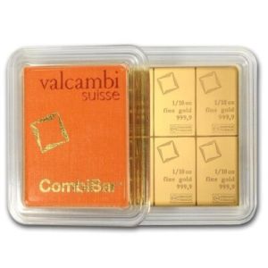 10x 1/10 oz (31,1 g) Valcambi combibar zlatý slitek