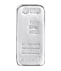1000 g UBS |odlévaný | stříbrný investiční slitek 999 
