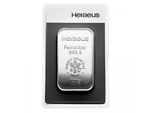 100 g Heraeus | stříbrný investiční slitek 999