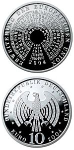 10 euro - Erweiterung der Europäischen Union- stříbrná mince ( Proof ) 