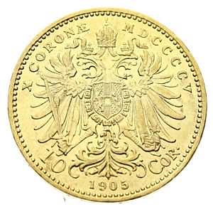 10 koruna František Josef I. | 1905 | historická ražba | Münze Österreich | zlatá investiční mince 900