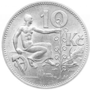 10 koruna 1932 | Československo| stříbrná mince .700