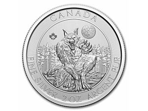 2 oz Werewolf  | Creatures of the North | 2021 | Royal Canadian Mint  | stříbrná investiční mince 999.9
