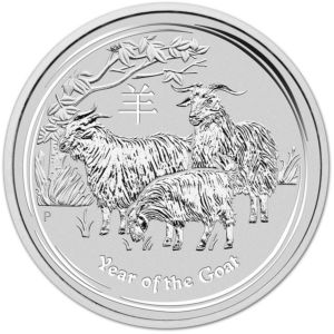 2 oz Lunar Year of The Goat 2015 Perth Mint stříbrná mince