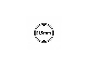 Kapsle na mince s vnitřním průměrem 21,5  mm