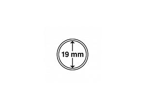 Kapsle na mince s vnitřním průměrem 19 mm