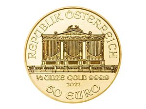 1/2 oz Wiener Philharmoniker | 2022 |  Münze Österreich | zlatá investiční mince 999.9