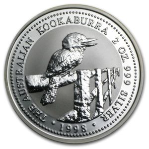 2 oz Kookaburra 1998 Perth Mint stříbrná mince