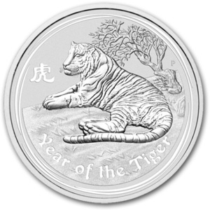 2 oz Tiger 2010  Perth Mint stříbrná mince