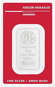 20 g Argor Heraeus | stříbrný investiční slitek 999