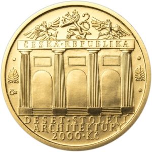 1/5 oz Zámek Kačina Empír | Deset století architektury | PROOF | Česká mincovna | ČNB | zlatá investiční mince 999.9