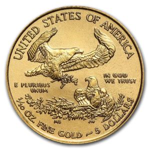 1/10 oz American Eagle 2018 | U.S. Mint | zlatá investiční mince 916.7