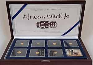 Sada 7x 0,5g Elephant 2016-2022 | African Wildlife | zlaté investiční mince 999.9