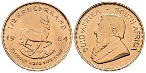 1/2 Oz Krugerrand 1984 SA Mint zlatá mince