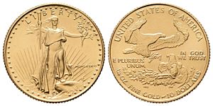 1/4 oz American Eagle 1986 | U.S. Mint | zlatá investiční mince 916.7