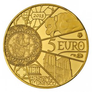 5 Euro Notre dame de Paris 2013 Francie zlatá mince
