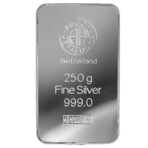 250 g Argor-Heraeus | ražený | stříbrný investiční slitek 999