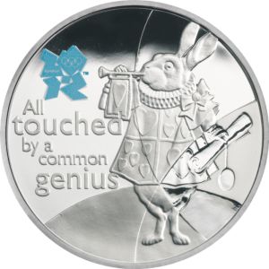 White Rabbit 2010 - 5 Pounds - Elizabeth II Royal Mint stříbrná mince