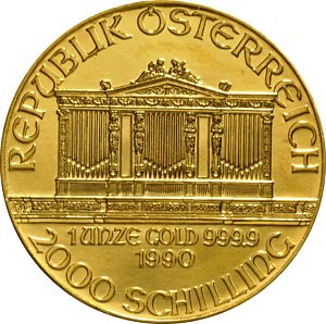 1 oz Wiener Philharmoniker | 1990 | Münze Österreich | zlatá  investiční mince 999.9