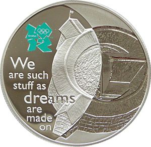 Globe Theatre 2009 - 5 Pounds - Elizabeth II Royal Mint stříbrná mince