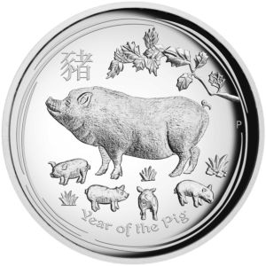 1 oz Year of the Pig | 2019 | Lunární série II | The Perth Mint | stříbrná investiční mince 999.9