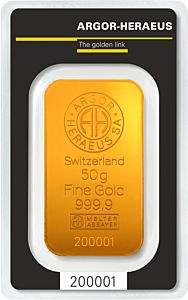 50 g Argor Heraeus | zlatý investiční slitek 999.9