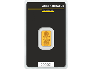 2,5 g Argor Heraeus zlatý slitek
