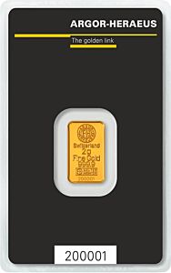 2 g Argor Heraeus | zlatý investiční slitek 999.9