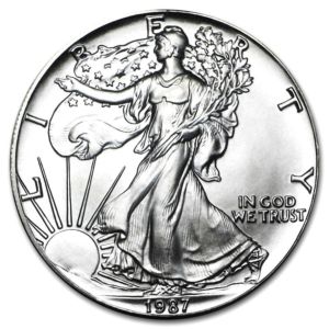 1 oz American Eagle | 1987 | U.S. Mint | stříbrná investiční mince 999