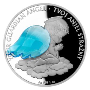 1oz Tvoj Anjel strážný 2021 | Crystal Coin | Česká Mincovna | proof | stříbrná investiční mince 999