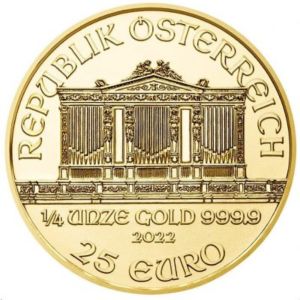 1/4 oz Wiener Philharmoniker | 2022 | Münze Österreich | zlatá investiční mince 999.9