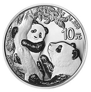 30 g  Čínská panda 2021 | China Mint | stříbrná investiční mince 999