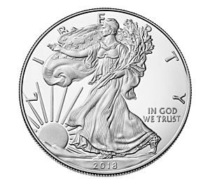 1 oz American Eagle 2018 	US mint stříbrná mince