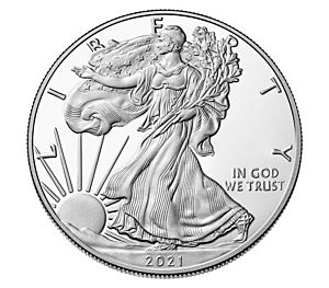 1 Oz American Eagle 2021 US mint typ 1 stříbrná mince