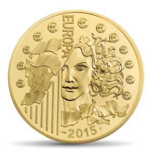 50 euro France 2015 or BE – Europa (paix en Europe) - Monnaie De Paris - 1/4 oz zlatá mince