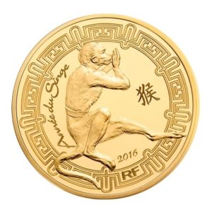  50 euro France 2016 or BE – Année du Singe - Monnaie De Paris - 1/4 oz zlatá mince