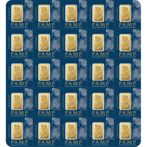 25 x 1 g zlatý slitek 999.9 | Fortuna | ochranná Assay karta CombiBar | Pamp
