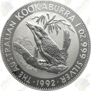 1 oz Kookaburra Perth Mint 1992 stříbrná mince