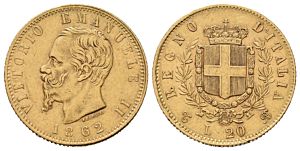 20 Lira | Vittorio Emanuele II. | 1862 | Itálie | zlatá mince
