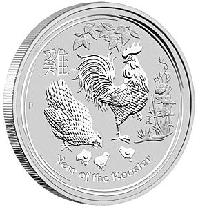 1 oz  Lunar Year of The Rooster Rok Kohouta Perth Mint stříbrná mince 2017