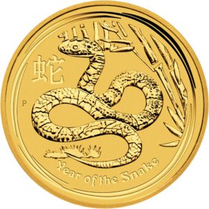 1/4 oz Year of the Snake | 2013 | Lunární série I | The Perth Mint |zlatá investiční mince 999.9