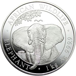 1000 g Elephant 2021 Bavarian Central Mint stříbrná mince