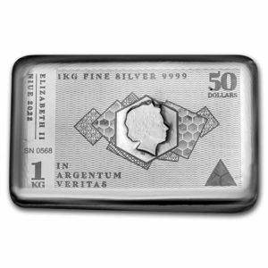 1000 g  In argentum veritas | Pressburg Mint | odlévaná | stříbrná investiční mince 999.9