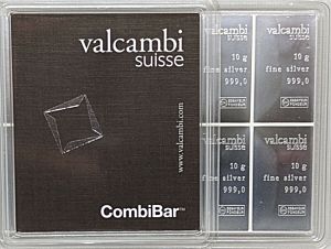10 x 10 g Valcambi CombiBar stříbrný slitek