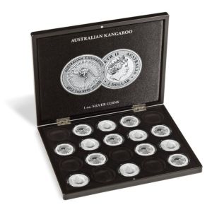 Prezentační pouzdro VOLTERRA pro 20 stříbrných mincí 'Australian Kangaroo' o váze 1 unce v kapslích - Leuchtturm 